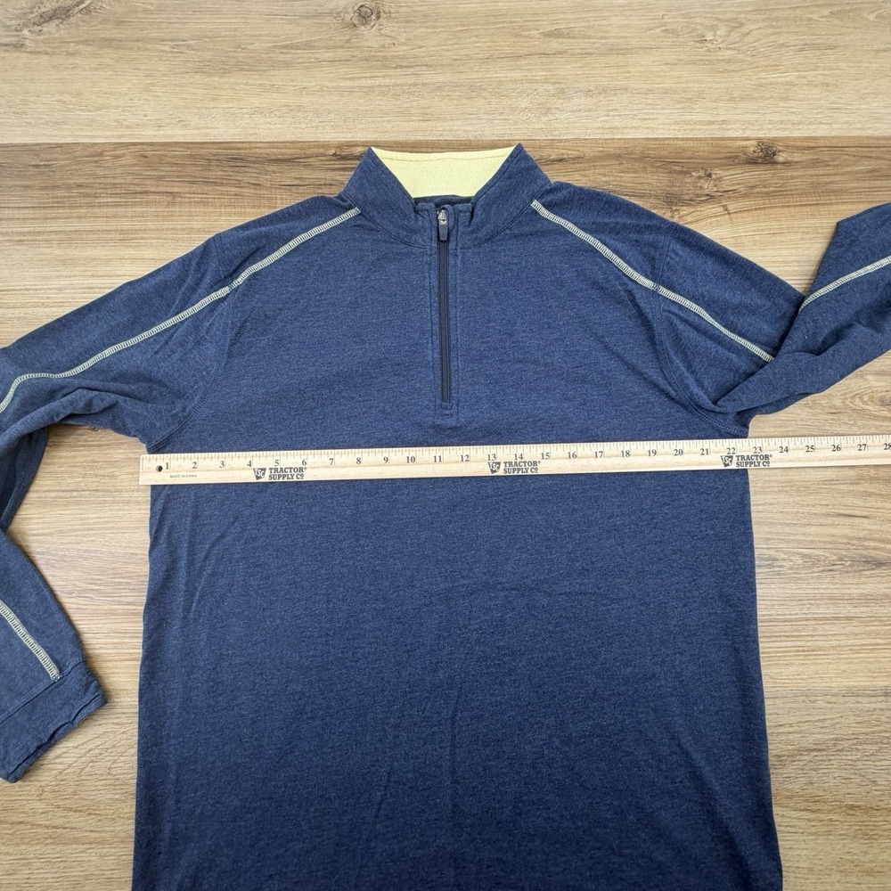 Tasc Performance‎ 1/4 Pullover Men's large Bamboo Cotton Stretch Navy Blue Golf - Picture 5 of 7